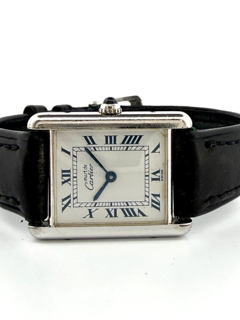 Cartier Must Tank Vermeil Quartz Watch Sterling Silver Large Model Vintage 1990s